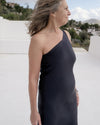 BASERANGE 24 Autumn and Winter One-shoulder Dress Portugal BAS-DROSD-VI-WI24-LH Blue Black